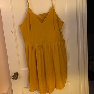 Honey Mustard color skater dress